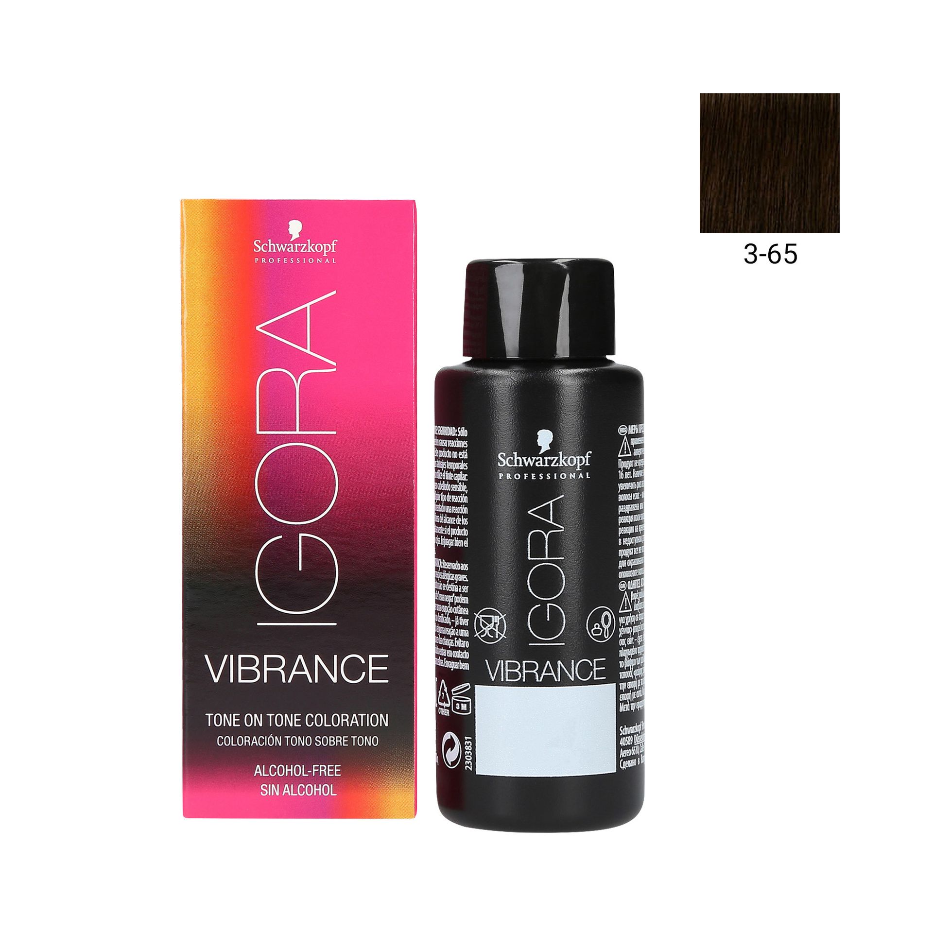 SCHWARZKOPF PROFESSIONAL IGORA Vibrance Tone On Tone Farba bez amoniaku 60ml : SCHWARZKOPF PROFESSIONAL IGORA VIBRANCE TONE ON TONE 60ml - 3-65