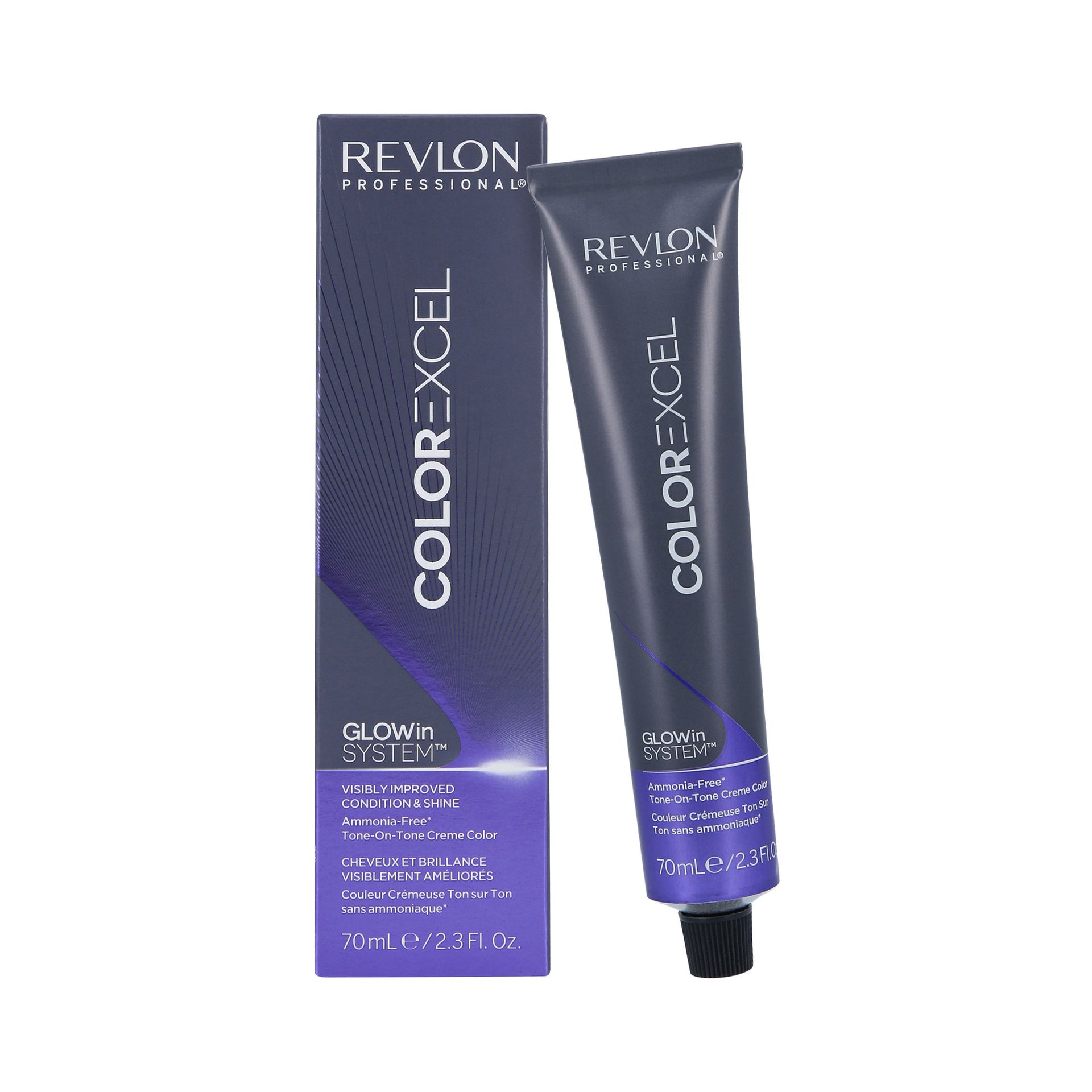 REVLON PROFESSIONAL TINTE COLOR EXCEL GLOWIN Półtrwała farba do włosów 70ml : REVLON COLOR EXCEL GLOWIN 70ml - 5.24