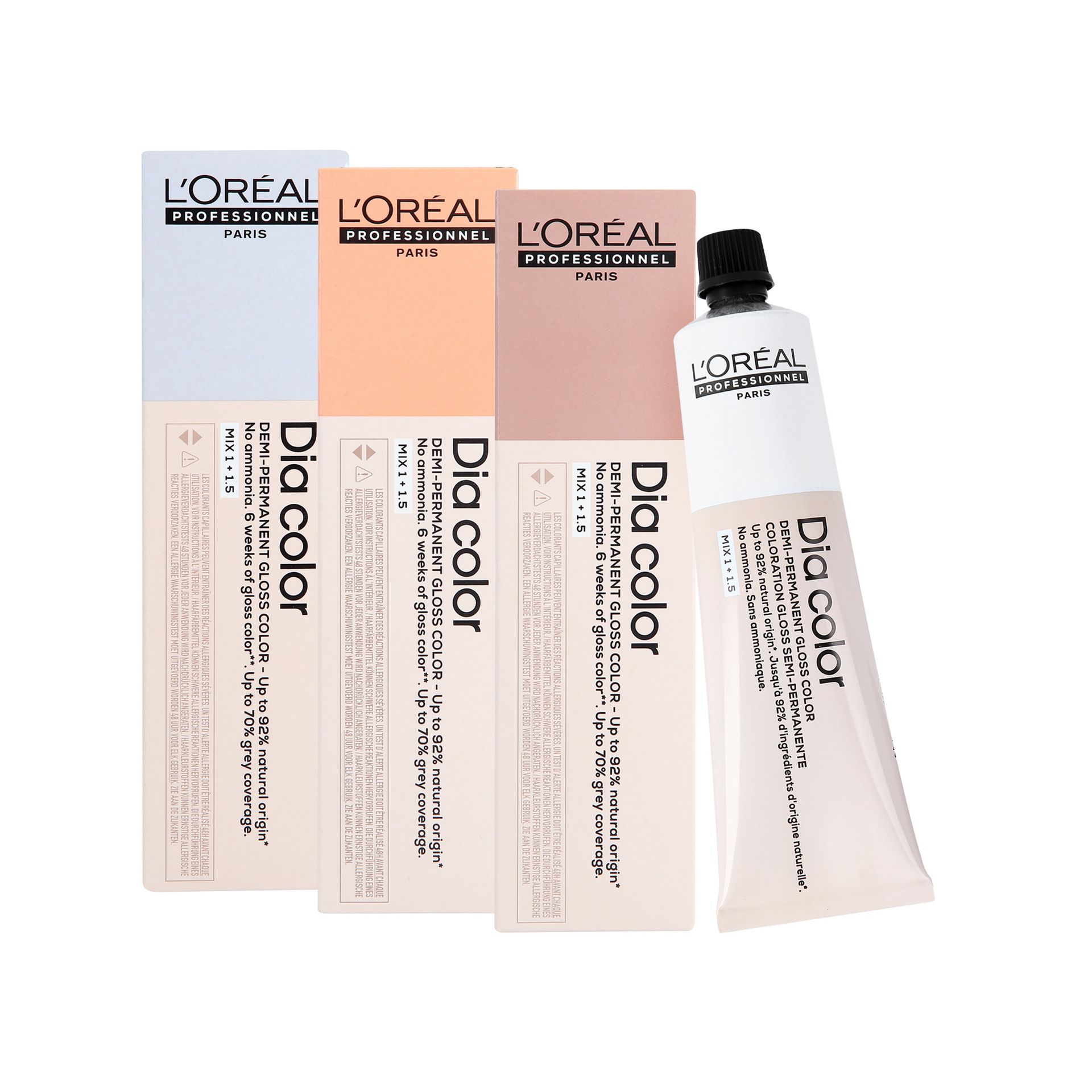 L'OREAL PROFESSIONNEL DIA COLOR DEMI-PERMANENT GLOSS COLOR Półtrwała koloryzacja alkaliczna bez amoniaku 60ml : L'OREAL PROFESSIONNEL DIA COLOR 60ml - 6.35