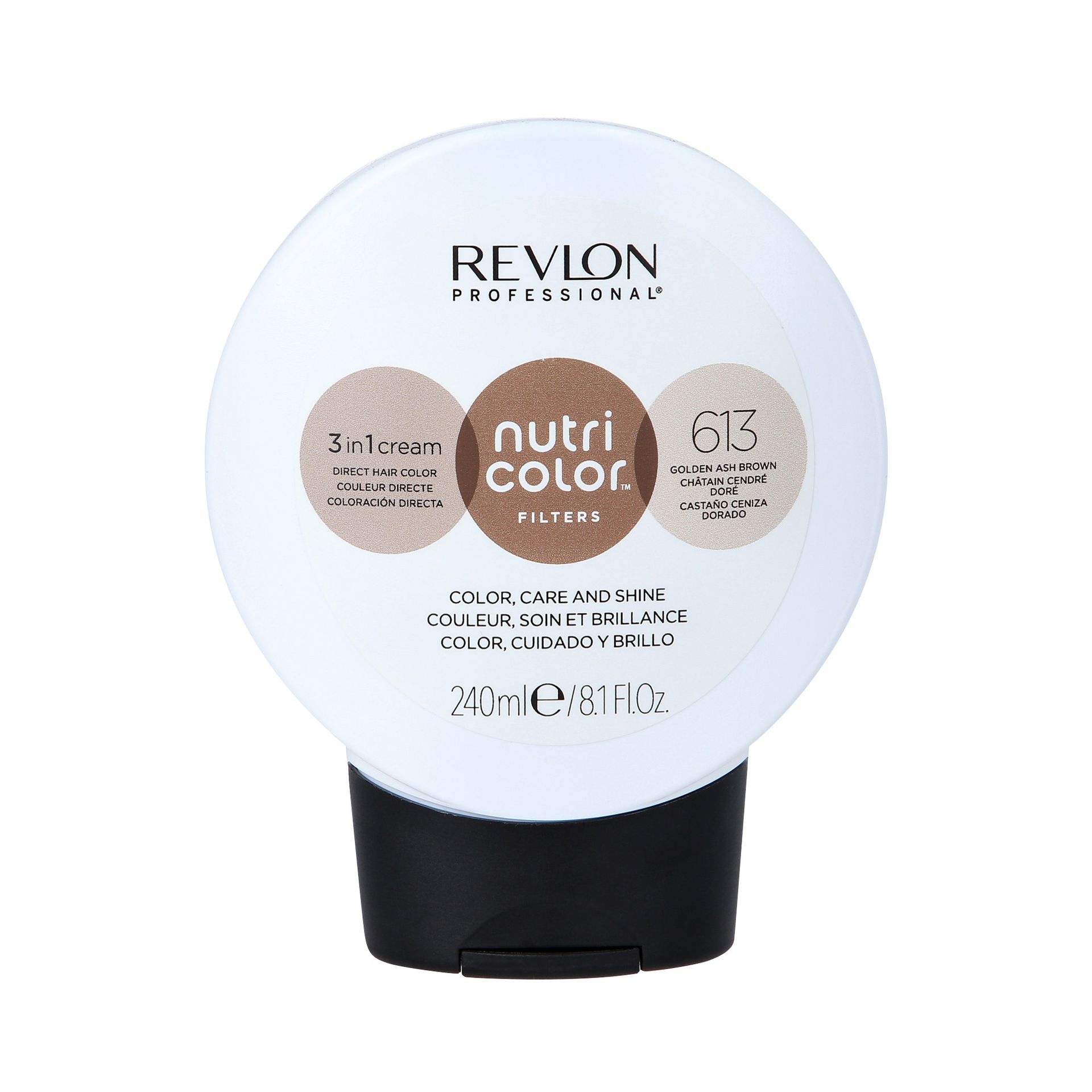 REVLON PROFESSIONAL NUTRI COLOR™ FILTERS Maska koloryzująca 240ml : REVLON NUTRI COLOR FILTERS 240ml - 613 Golden Ash Brown