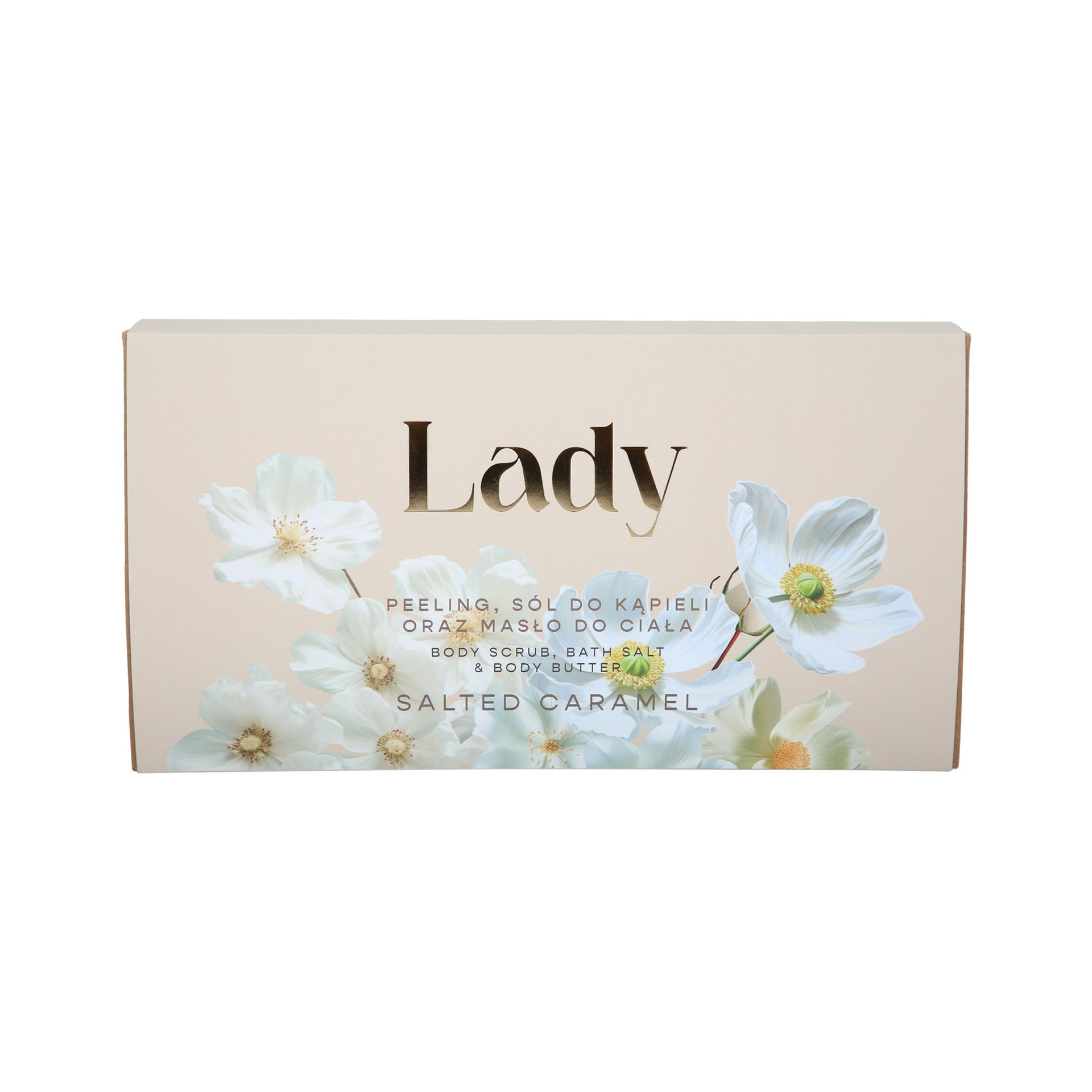 HISKIN LADY Zestaw dla kobiet Sól do kąpieli + Peeling do ciała + Masło do ciała Salted Caramel 3x200ml