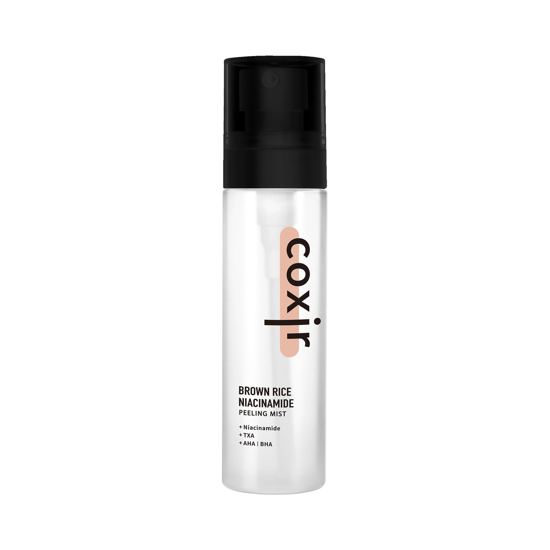 COXIR RICE LINE Nawilżająca mgiełka peelingująca z niacynamidem i brązowym ryżem 80ml