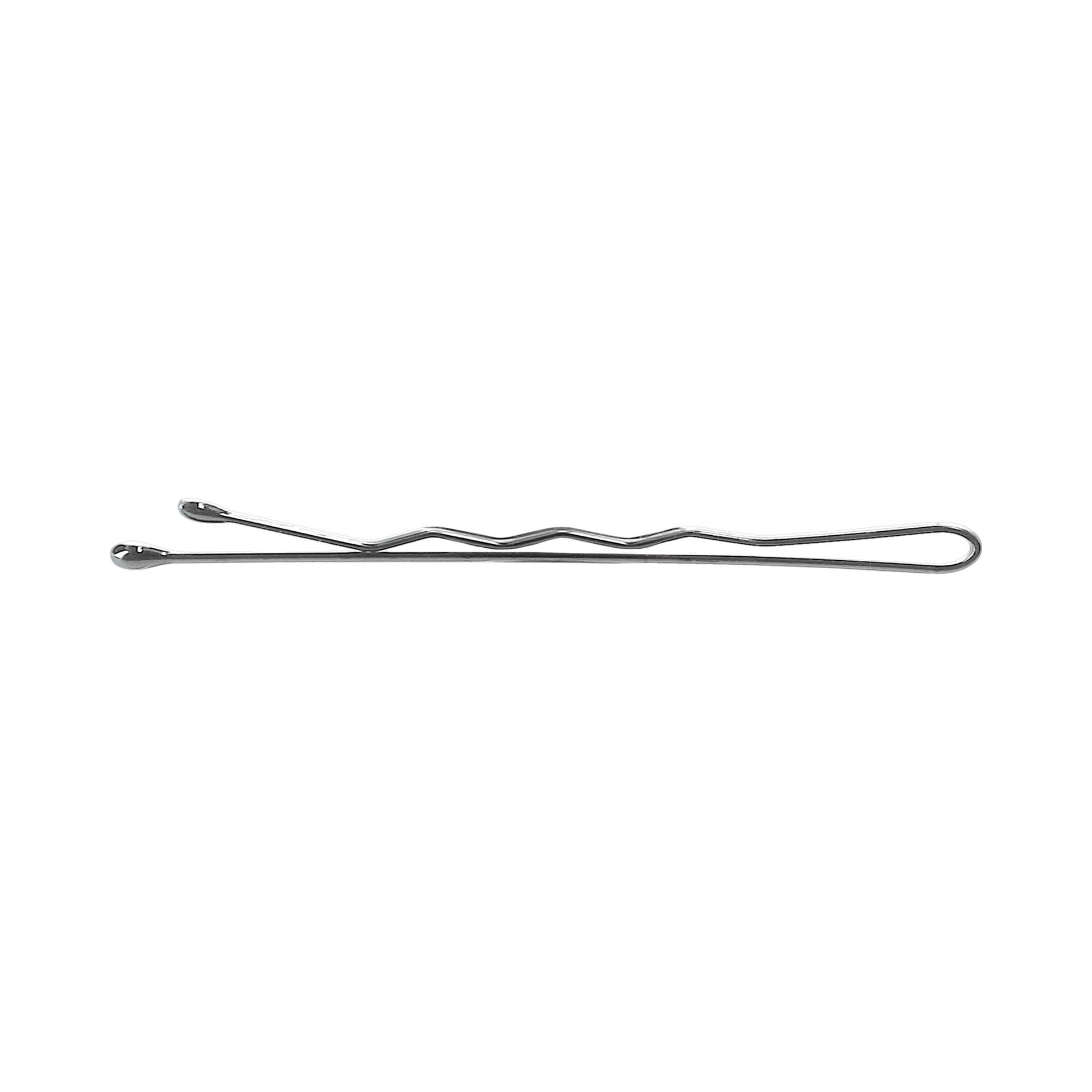 LUSSONI Wsuwki do włosów, dł. 6 cm, Srebrne, Karbowane, 250 szt.