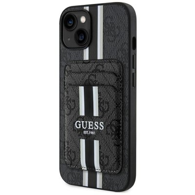 Etui GUESS 4G Stripes MagSafe do Apple iPhone 15 Czarny