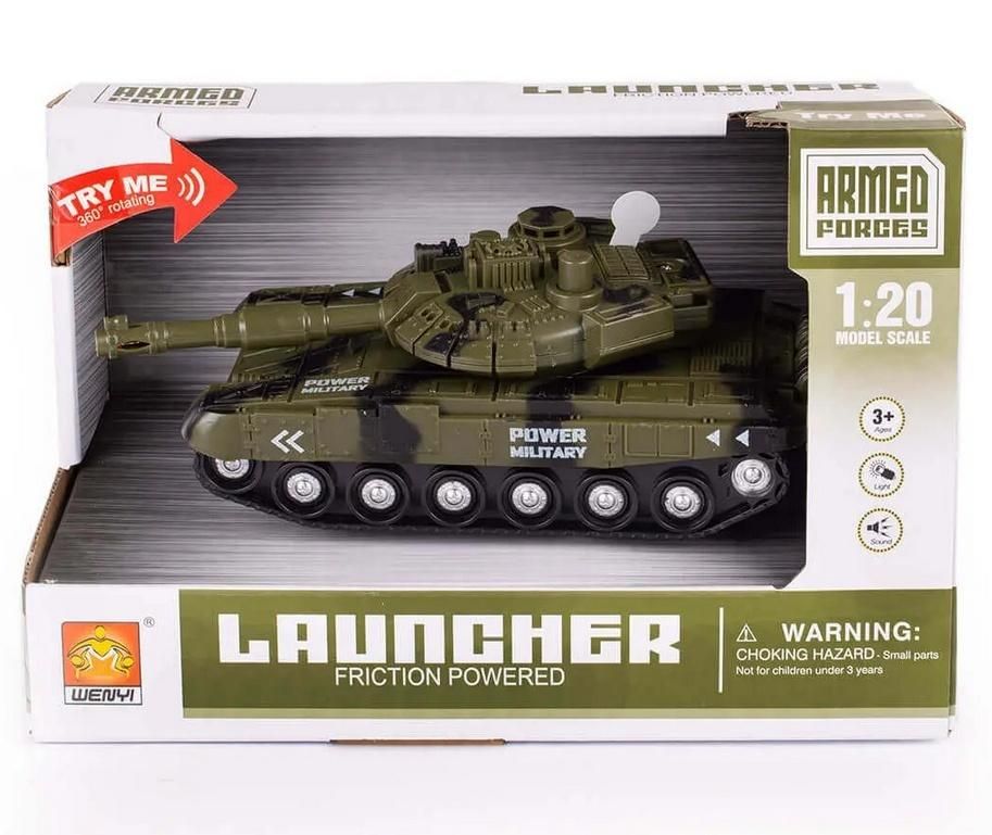 Czołg wóz militarny światło i dźwięk - model lub pojazd