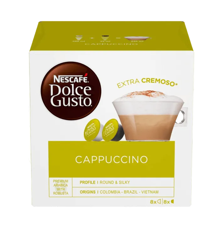 16 Oryginalnych Kapsułek Nescafè Dolce Gusto CAPPUCCINO - 8 Porcji