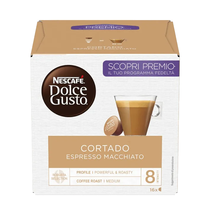 16 Oryginalnych Kapsułek Nescafè Dolce Gusto CORTADO - Espresso Macchiato