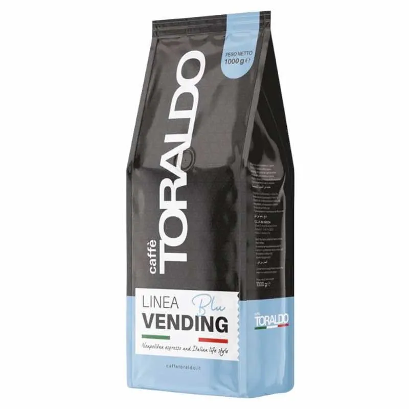 1kg Ziarna Kawy Toraldo Vending Blu Blend Mielona - Premium Pełna Kawa