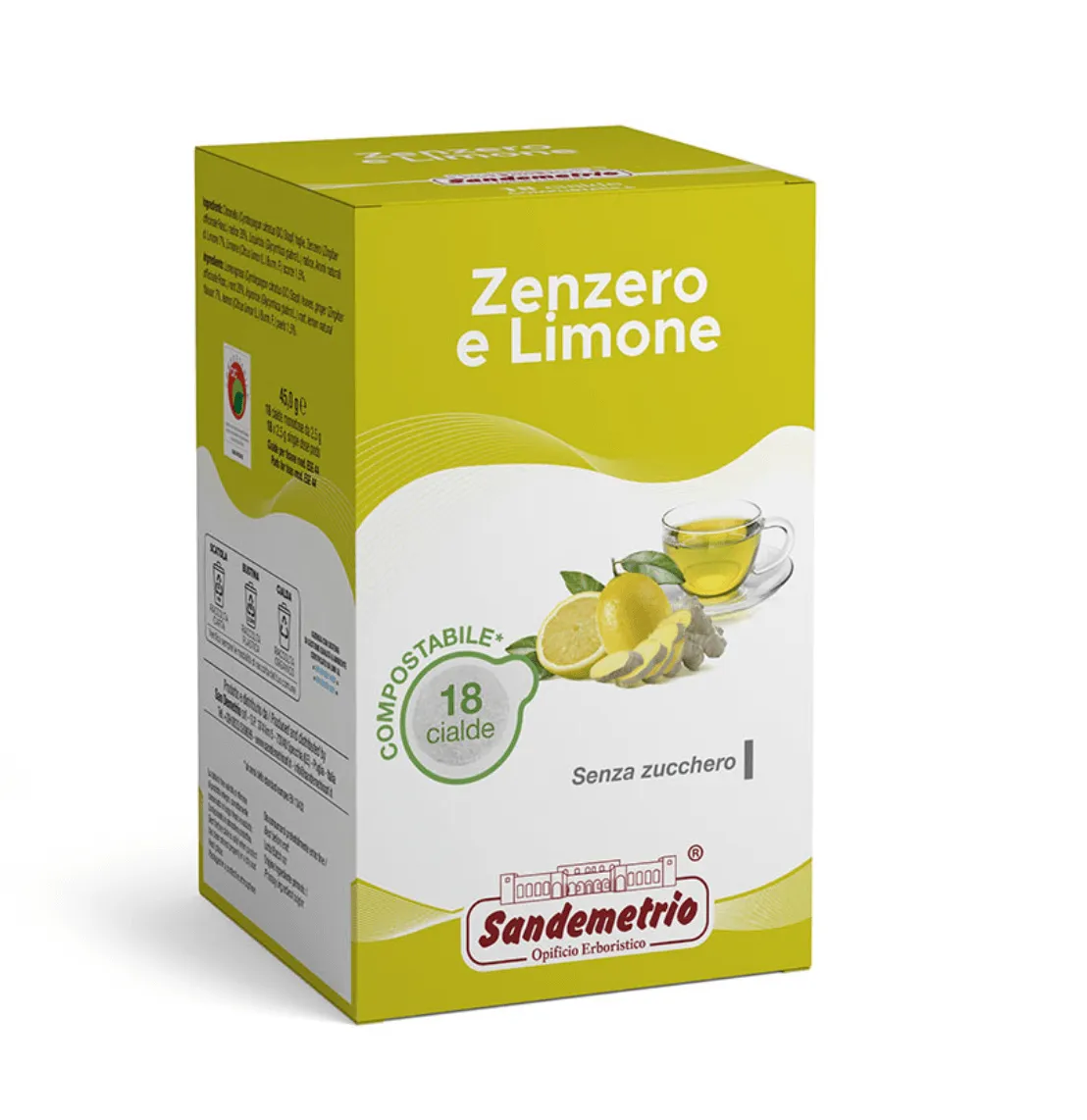 18 Podów ESE Sandemetrio Napar Imbir i Cytryna 44mm - naturalna energia