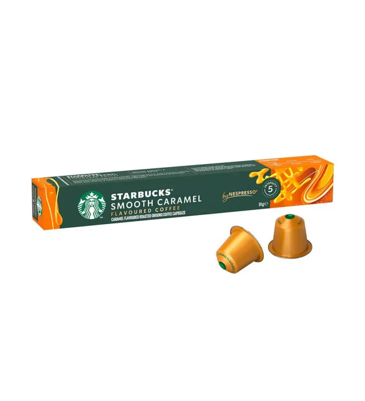 10 Starbucks Smooth Caramel Kapsułki Nespresso - Blonde Prażenie Waniliowa Kawa