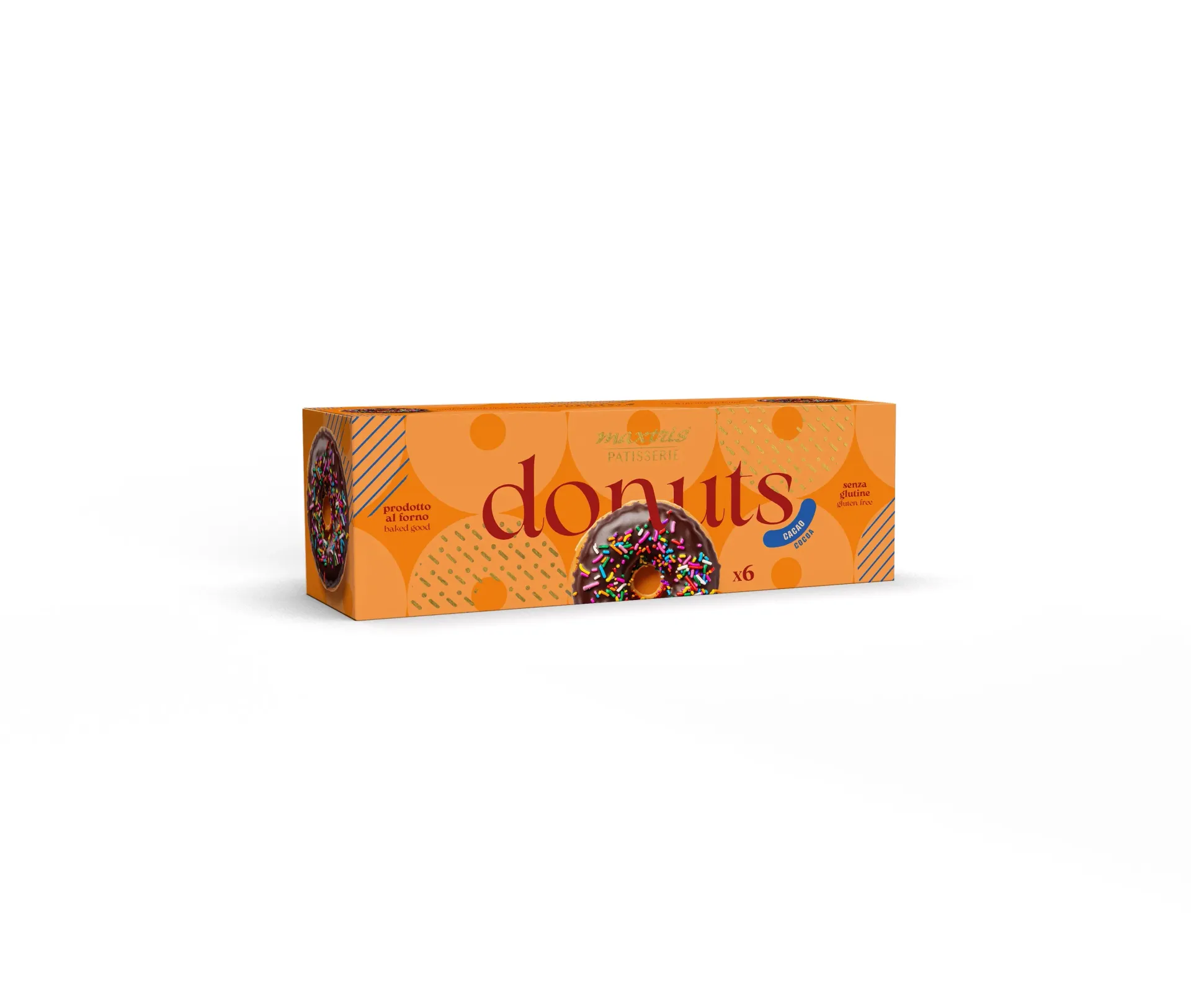 6 szt. Maxtris Donuts Cacao 210g - włoskie donuty kakaowe