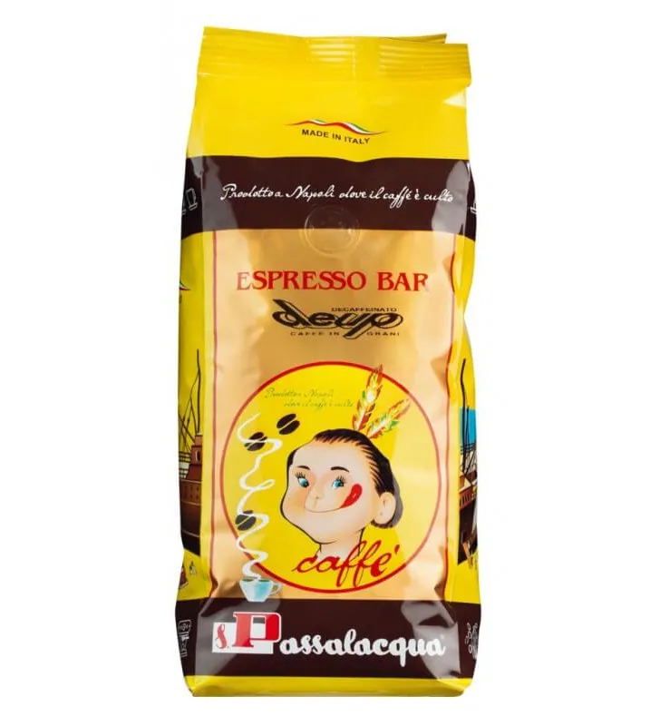 500g Passalacqua DEUP Bezkofeinowa Kawa Ziarna - Neapolitańska Mieszanka