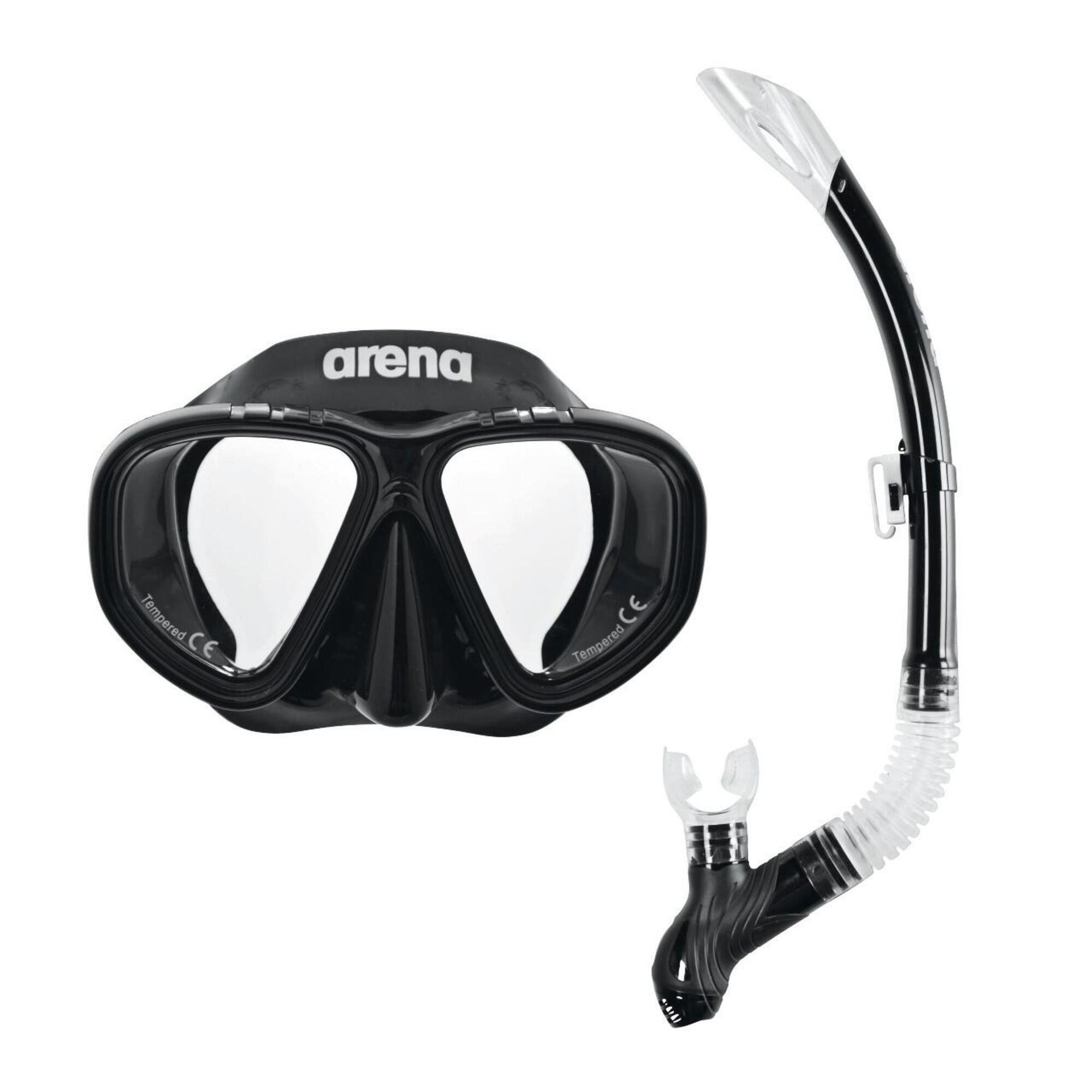 Arena Premium Zestaw do nurkowania z rurką Dzieci, black-clear-black 2021 Akcesoria pływackie i treningowe 2019-505-0