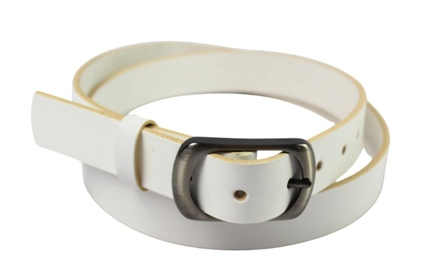 Pasek Damski Skórzany CEZ-MAR (PL) Skóra Licowa EXTRA 30 mm BIAŁY