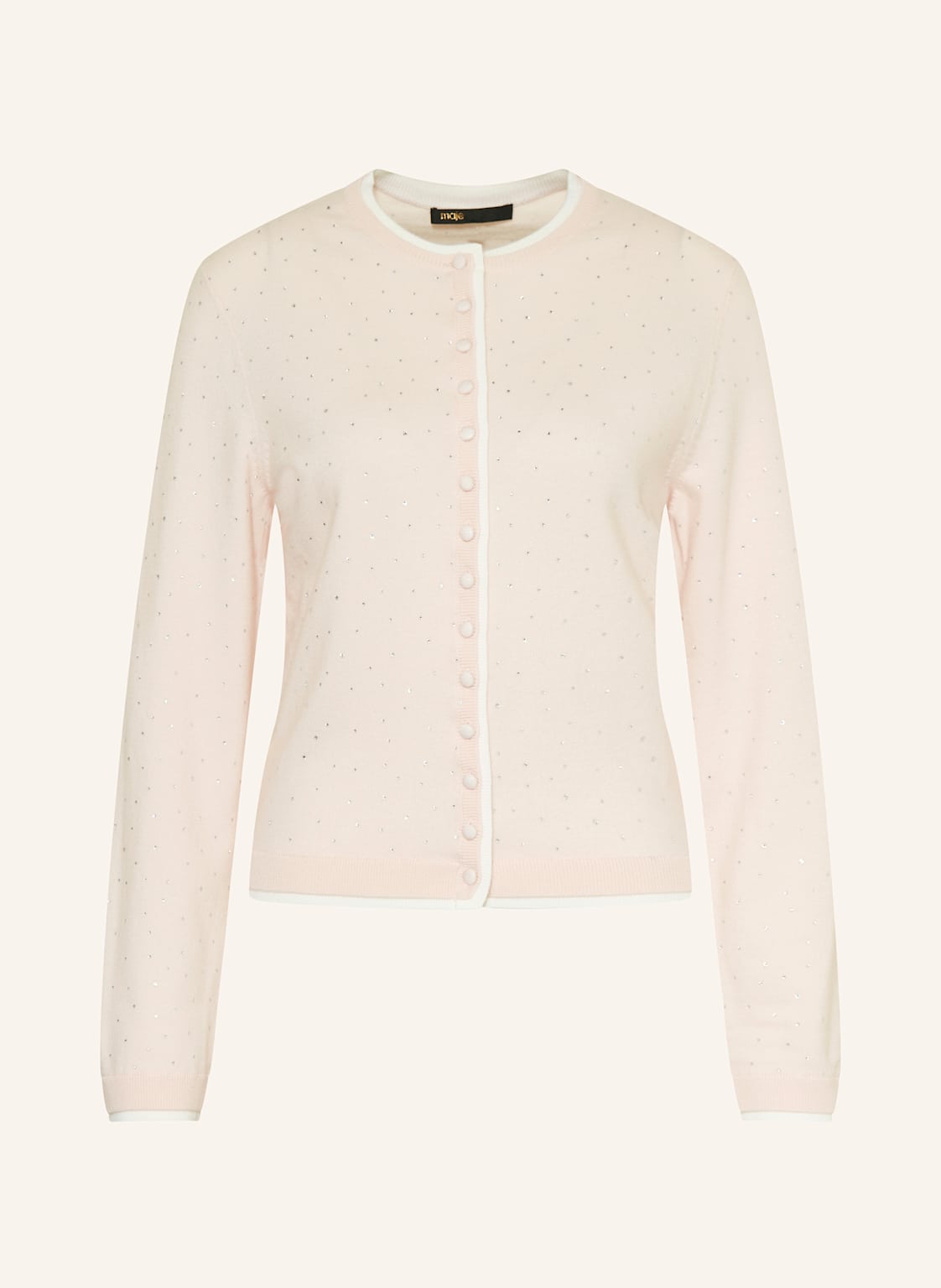 Maje Kardigan Z Ozdobnymi Kamykami rosa