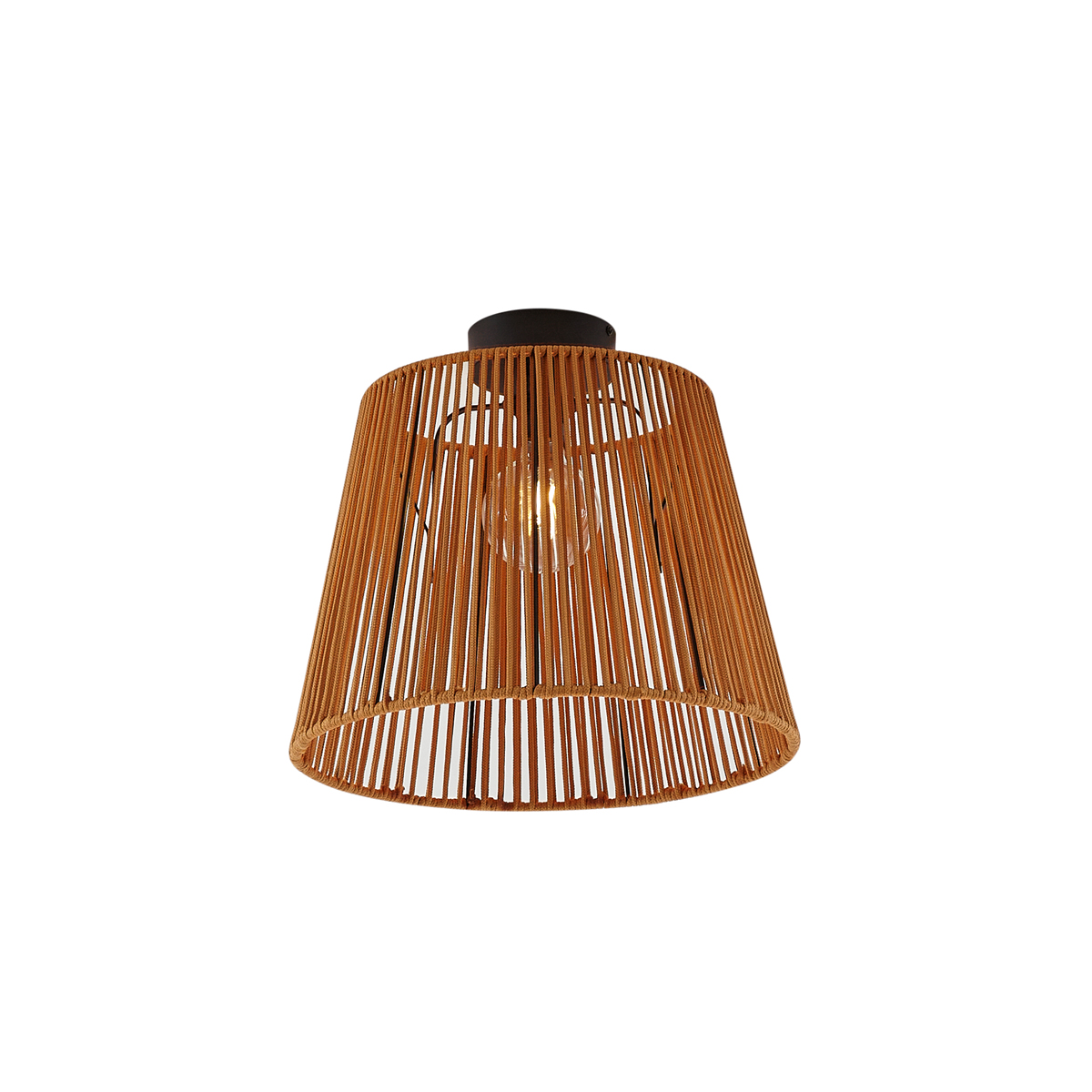 QAZQA Zewnętrzna lampa sufitowa z pomarańczową liną IP54 - Jayla