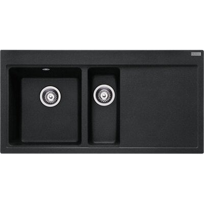 Zlewozmywak półtorakomorowy z ociekaczem FRANKE Mythos MTG 611-100 114.0743.118 Onyx 51.5x100