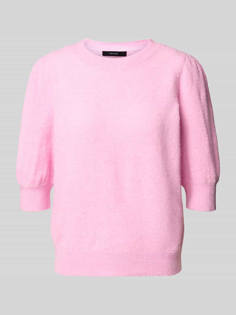 Sweter z dzianiny o kroju comfort fit z bufiastymi rękawami model ‘DOFFY’