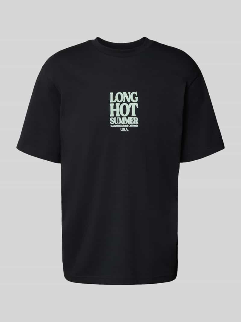 T-shirt o kroju relaxed fit z czystej bawełny model ‘KENNY’