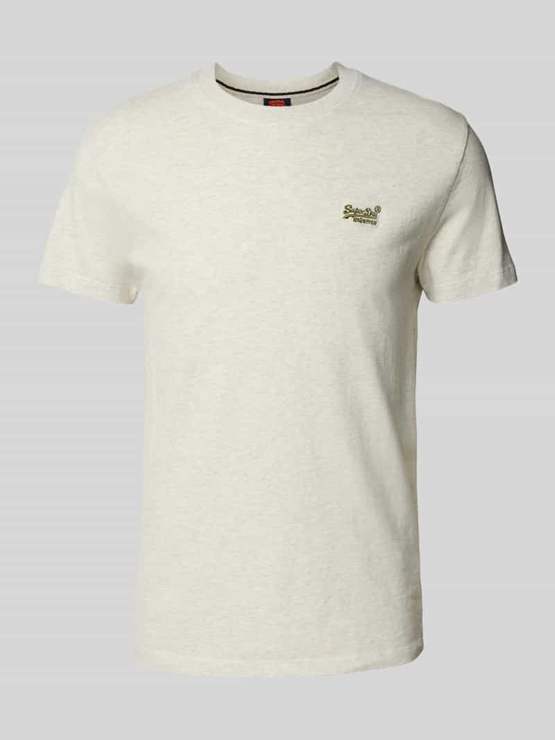 T-shirt z wyhaftowanym logo