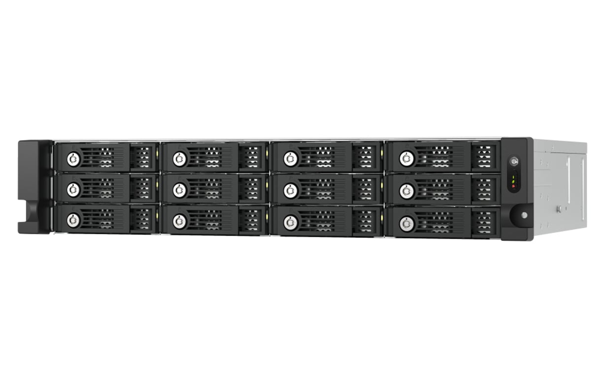 QNAP TL-R1200PES-RP obudowa do dysków twardych Obudowa HDD/SSD Czarny, Szary 2.5/3.5