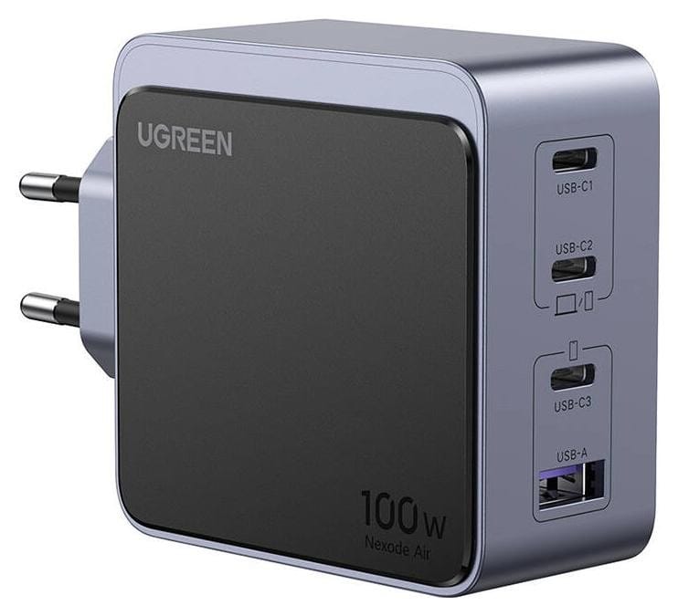 Ugreen Nexode Air 100W, 3x USB-C, USB szara