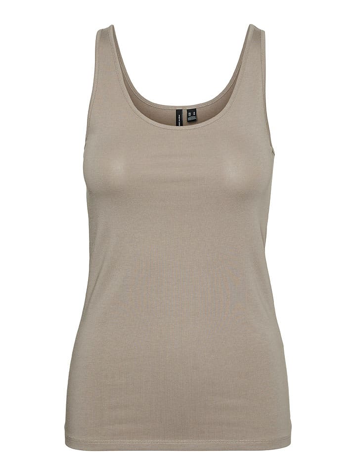 Vero Moda Top w kolorze beżowym