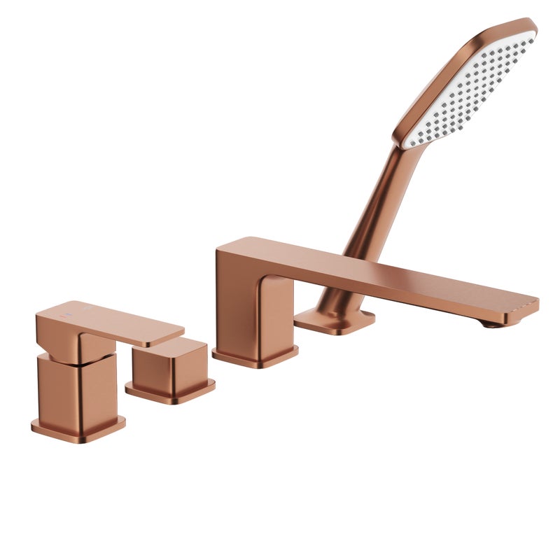 Bateria wannowa miedziana szczotkowana 4-otworowa Dust KFA Armatura