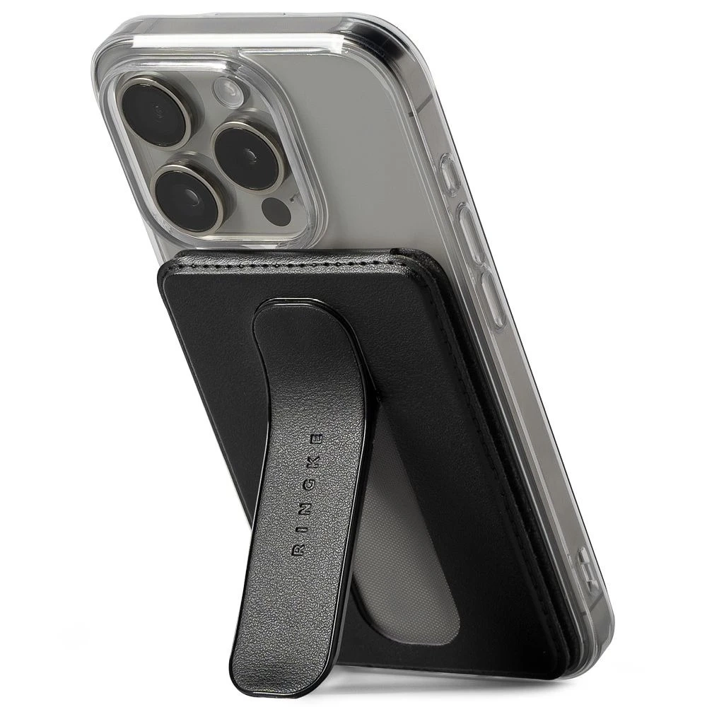 Uchwyt MagSafe na Karty Ringke Wallet Slide Grip Black Uniwersalny