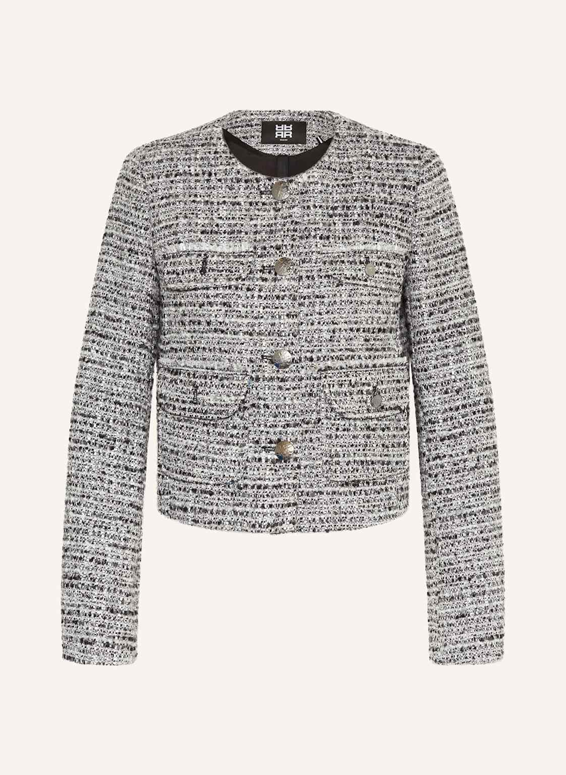 Riani Kurtka Bouclé Z Błyszczącą Przędzą grau