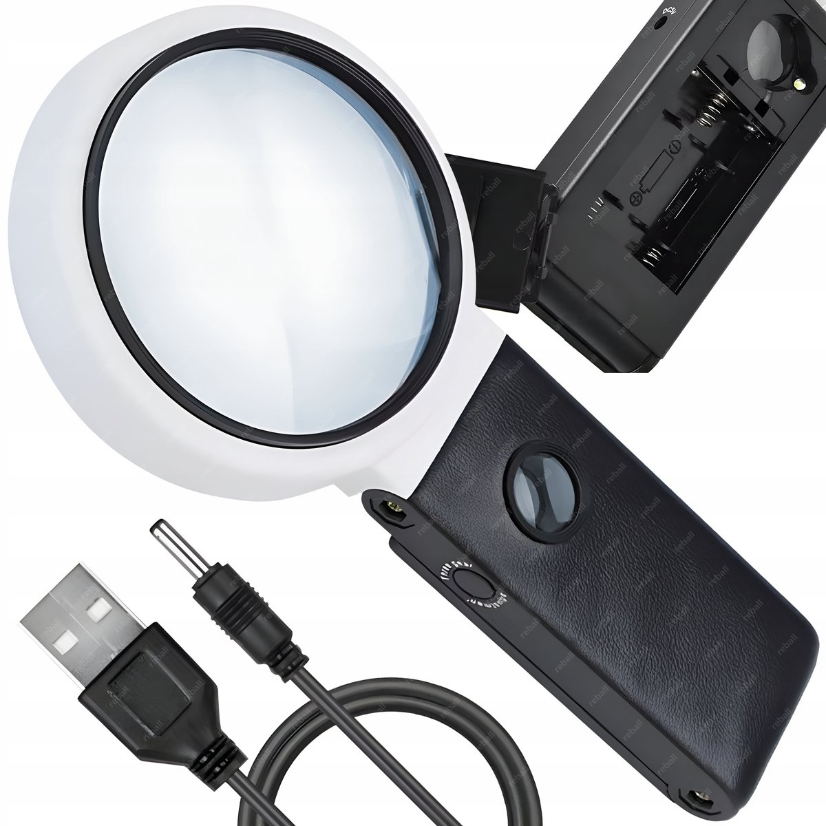 2x LUPA NUMIZMATYCZNA SZKŁO POWIĘKSZAJĄCE SKŁADANE 3.5x110mm +25x18mm LAMPA