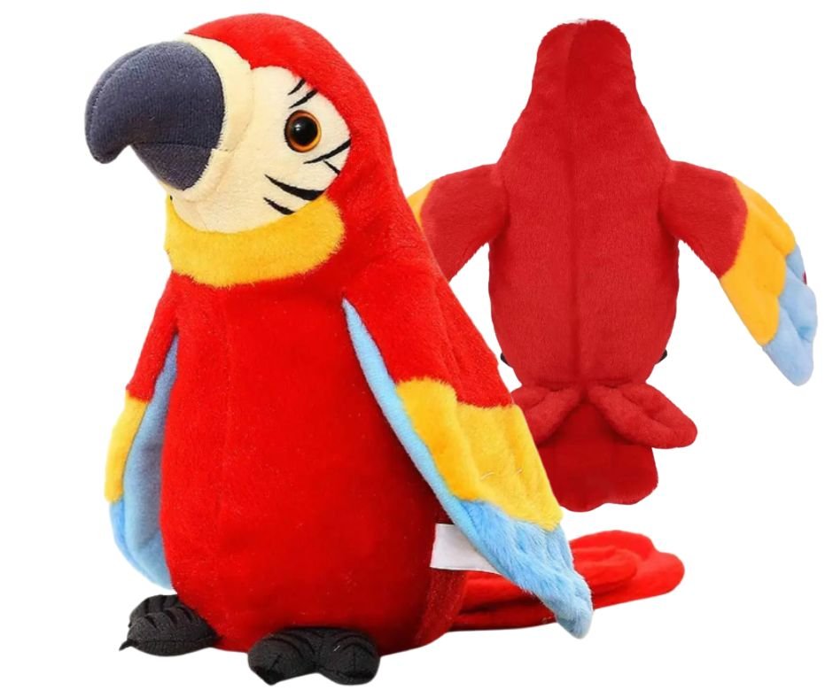 GADAJĄCA PAPUGA INTERAKTYWNA MASKOTKA TAŃCZĄCA POWTARZA MÓWI ARA ZABAWKA