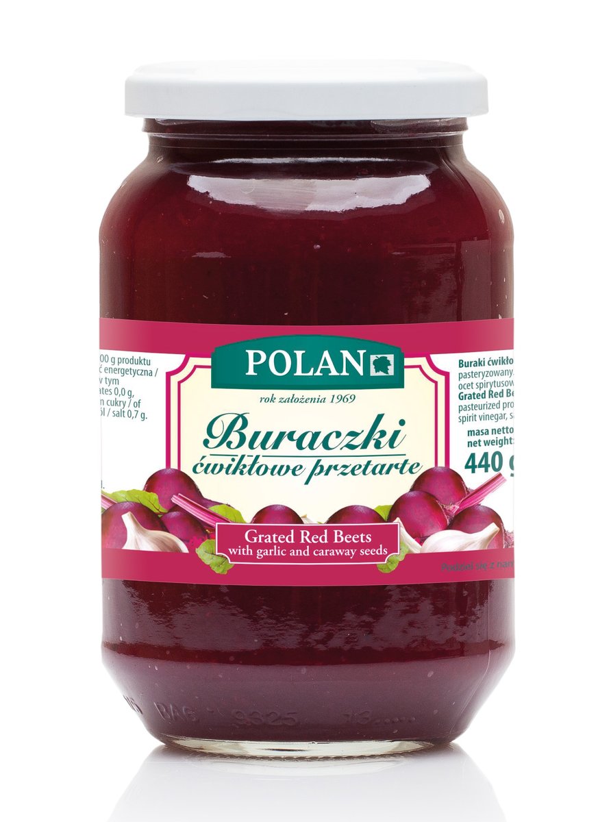 Polan Buraczki tarte z czosnkiem i kminkiem 440 g