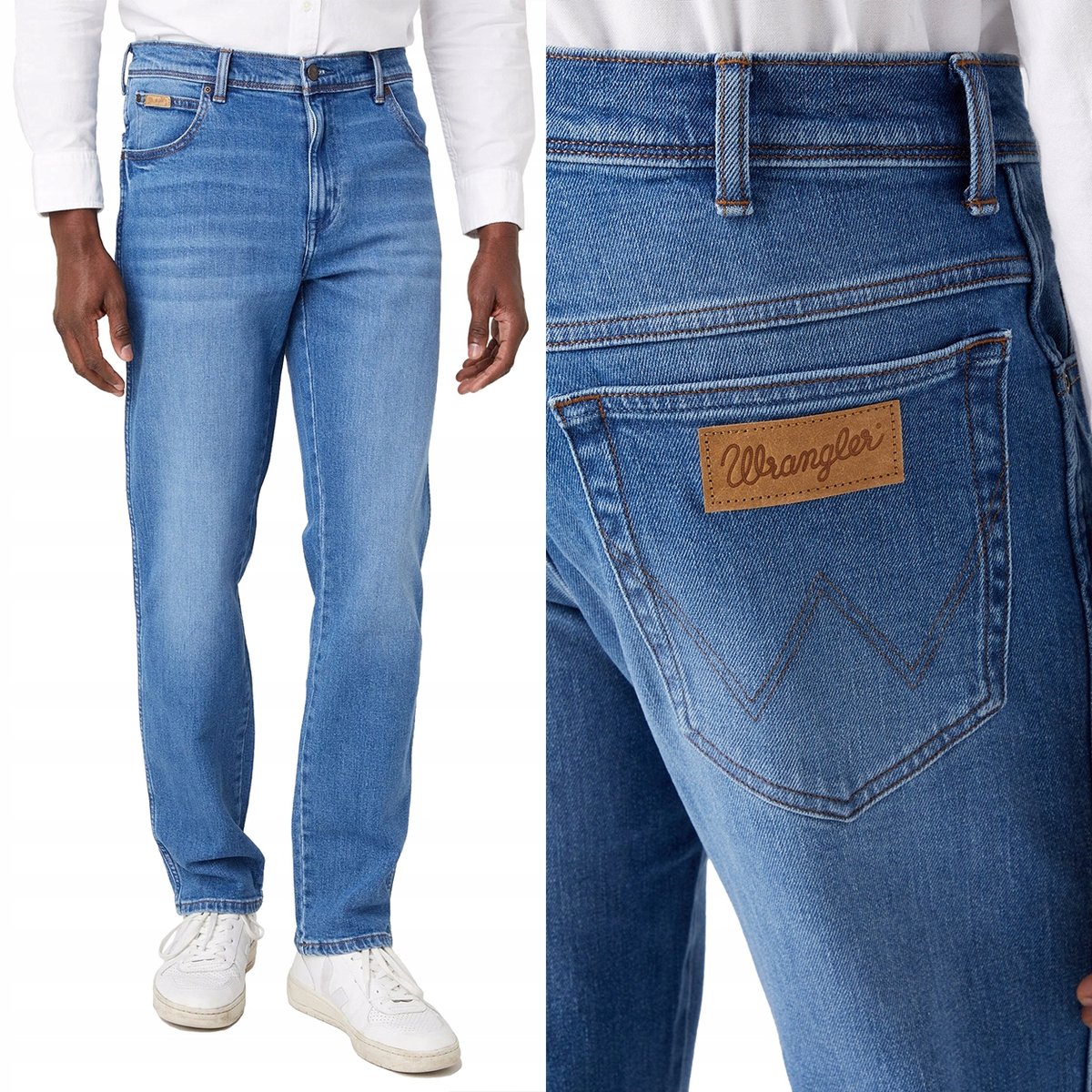 Wrangler TEXAS New Favorite DżINS klasyczne proste spodnie jeansowe W42 L34