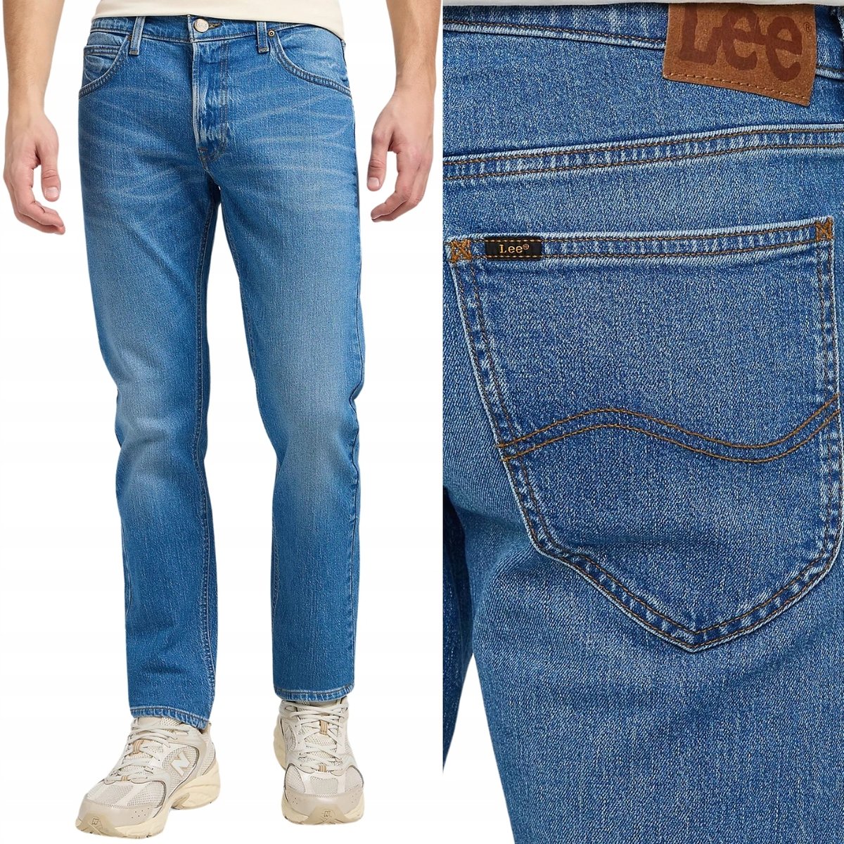 Lee DAREN Indigo Vintage DżINS proste męskie spodnie jeansowe W34 L34