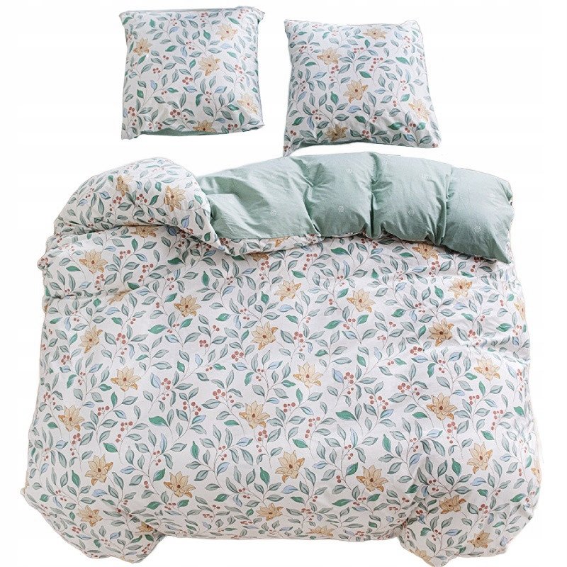 Pościel 140x200 bawełna 100% dwustronna GierekHoff Cotton gruba 2 el kwiaty