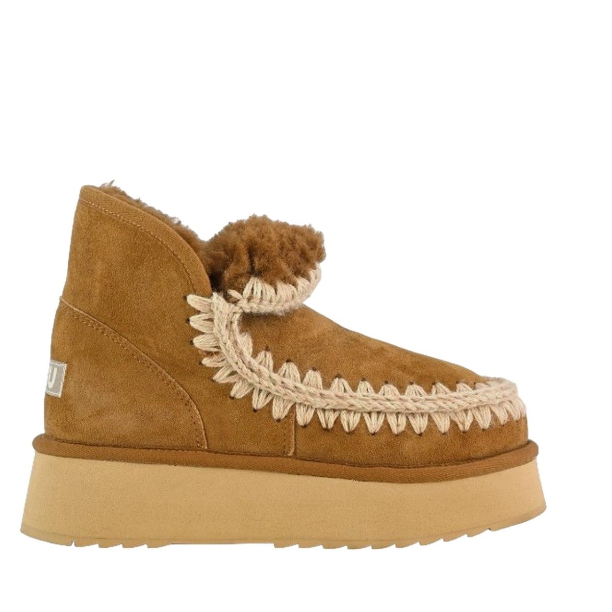 stivali donna mou - mini eskimo platform boot - cognac