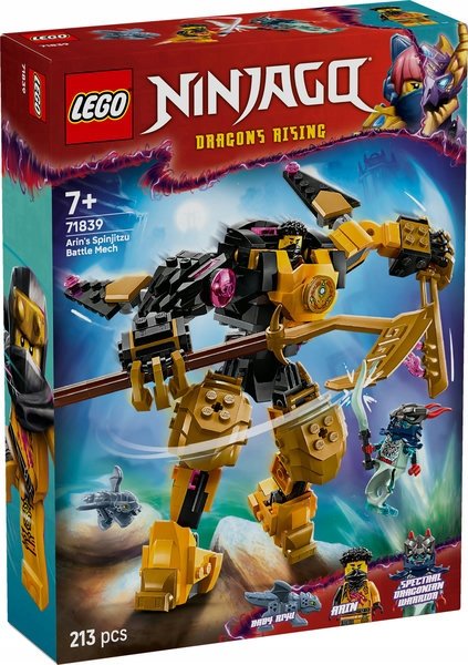 LEGO Ninjago - Robot Mech bojowy Spinjitzu Arina vs wojownik Dragonów ZESTAW LEGO PREZENT DLA CHŁOPCA DZIECI