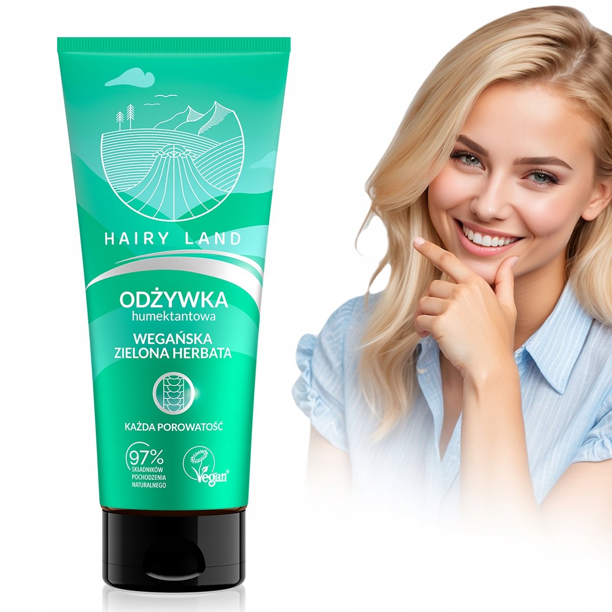 HAIRY LAND Humektantowa Odżywka do włosów wegańska każda porowatość 200ml