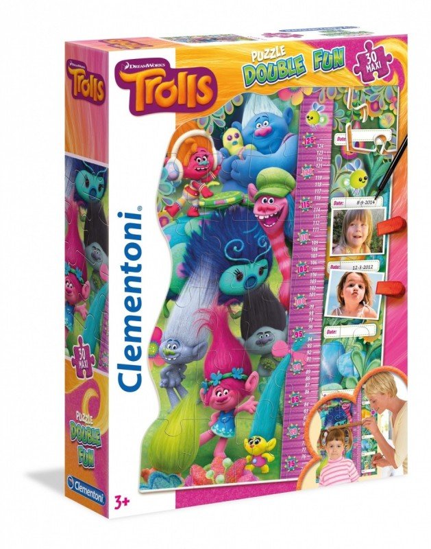 Clementoni, puzzle, Trolls,Miarka, 30 el.