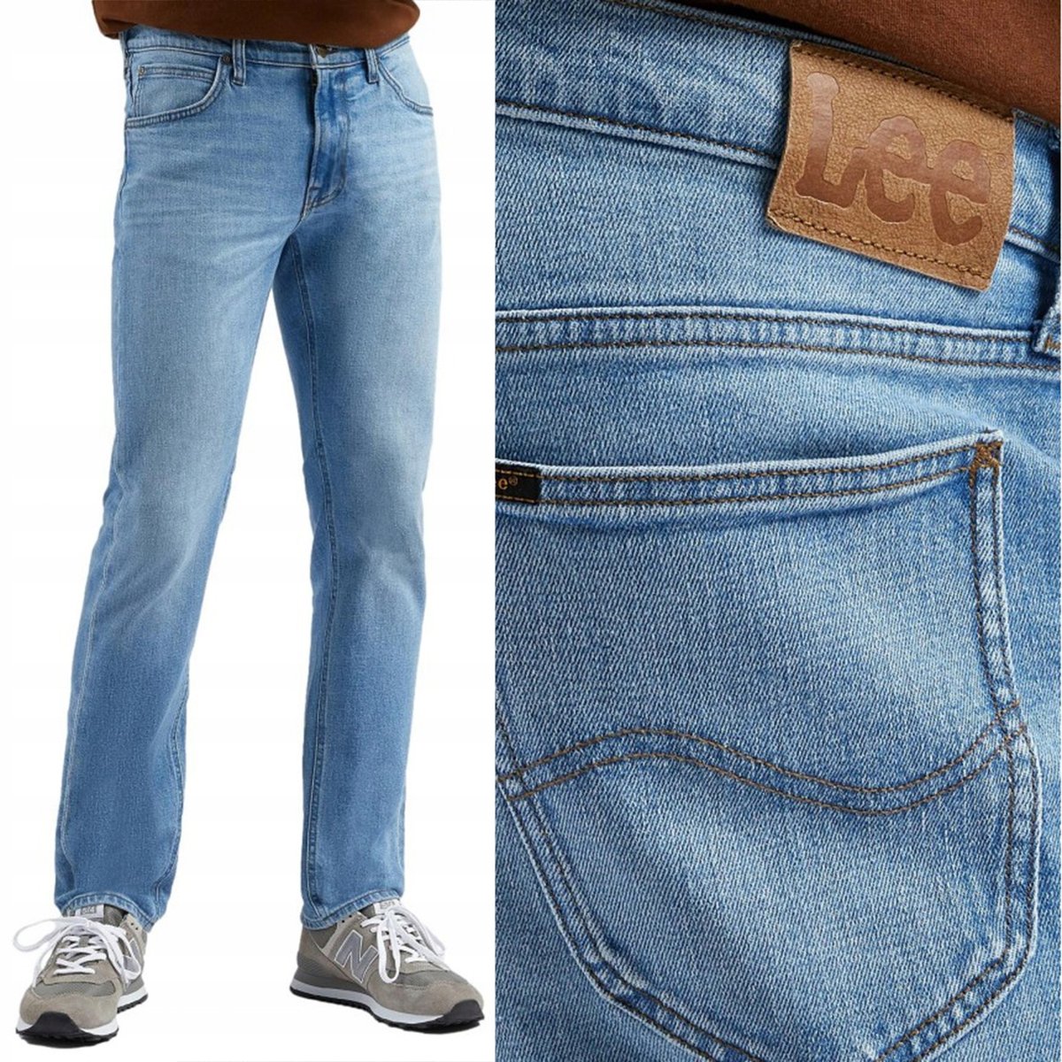 Lee DAREN Powder BLUE DżINS proste męskie spodnie jeansowe na lato W29 L34