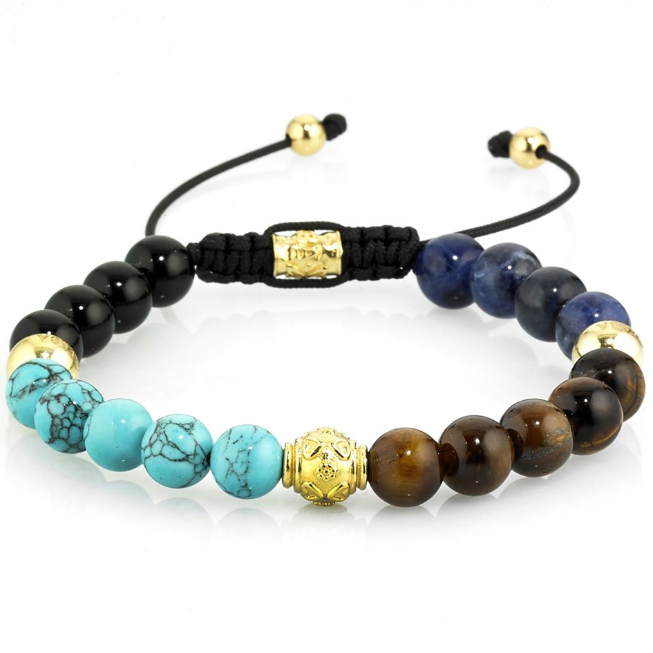 Bracciale perle colorate Adulto unisex GERBA Stone Antigua 317