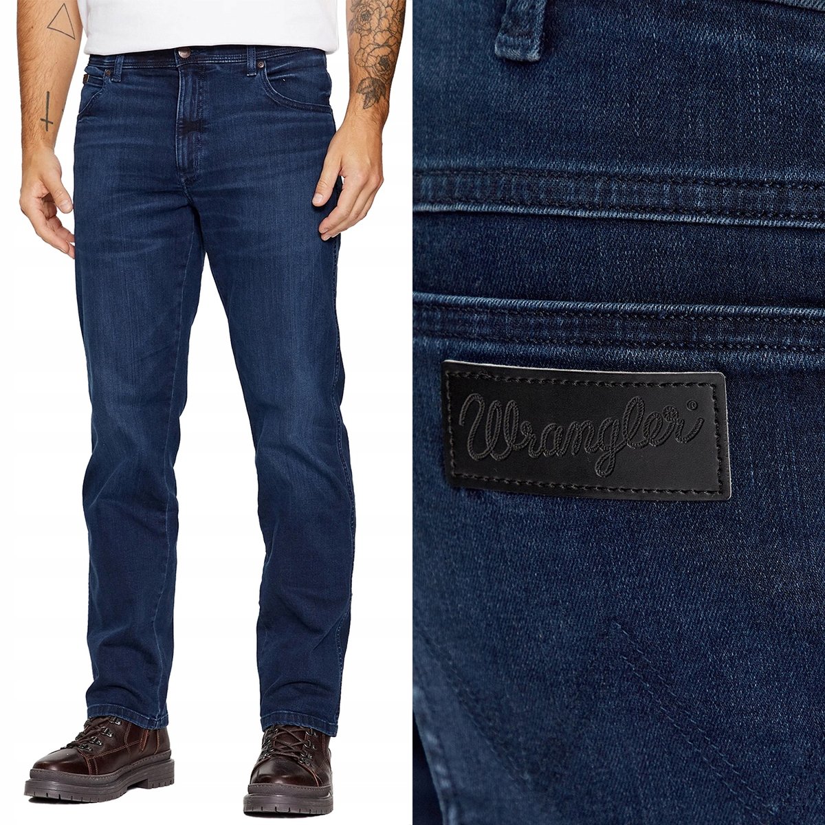 Wrangler TEXAS Arm Strong FREE TO STRETCH wygodne spodnie jeansowe W34 L34
