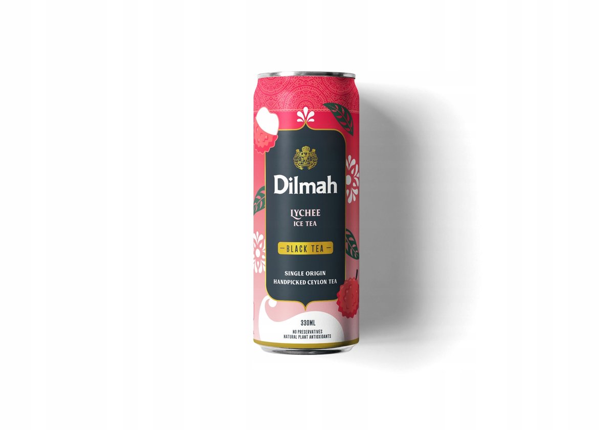 Dilmah Puszka Ice Tea Lychee Herbata Czarna Liczi Napój herbaciany 330ml