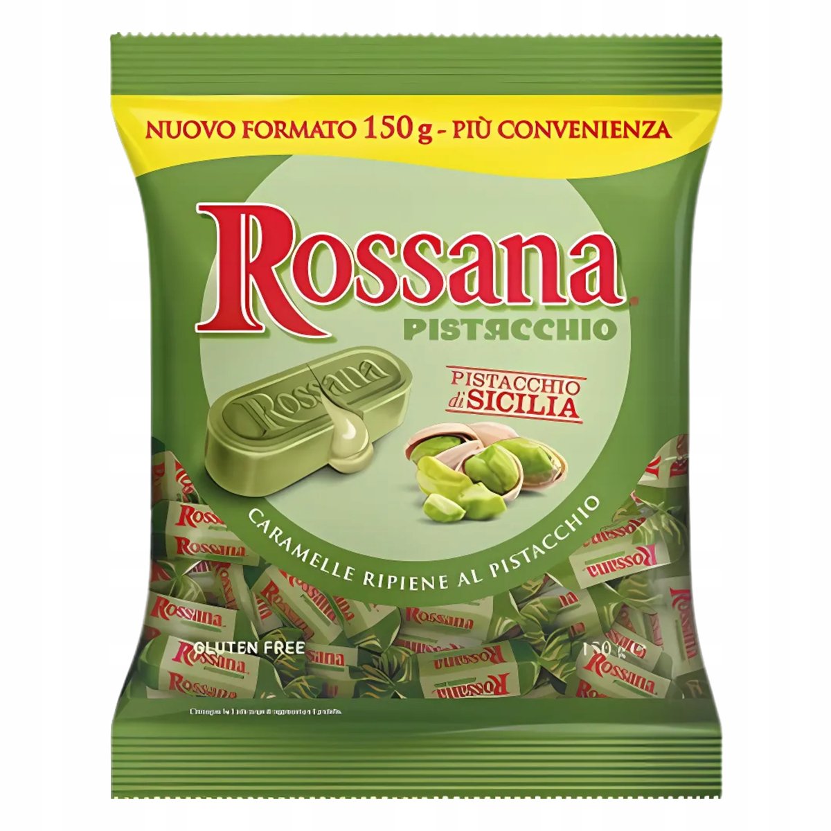 ROSSANA Pistacchio Cukierki z Nadzieniem Pistacjowym Gluten Free 150g