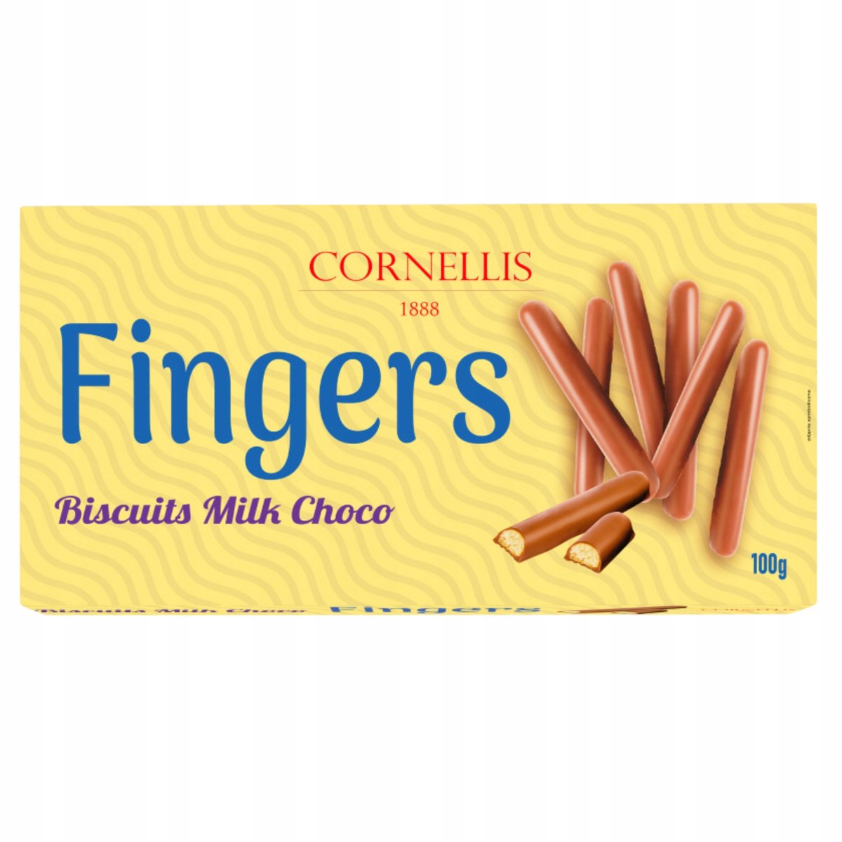 CORNELLIS Fingers Kruche Paluszki w Mlecznej Czekoladzie Przekąska 100 G