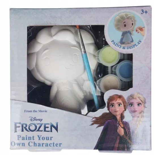 FIGURKA GIPSOWA 11 CM DO POMALOWANIA ZESTAW: FARBKI PĘDZELEK DISNEY FROZEN