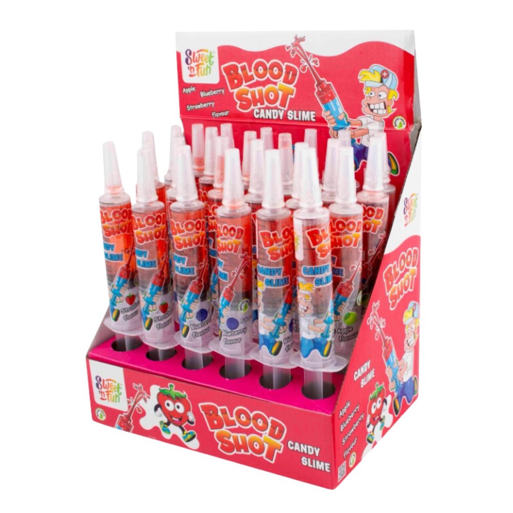 Żelki w Płynie Strzykawka Slime Blood Shots 24x20g Maxco - Słodka Zabawa