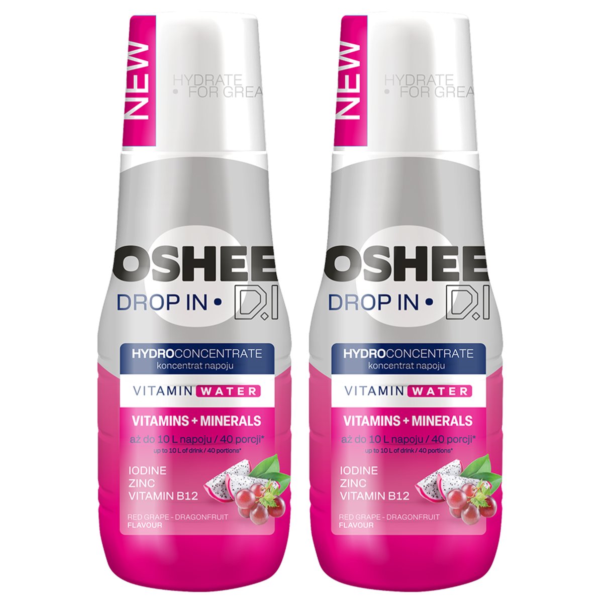2x SYROP OSHEE WINOGRONO-SMOCZY OWOC WITAMINY MINERAŁY 500ML DO SATURATORA
