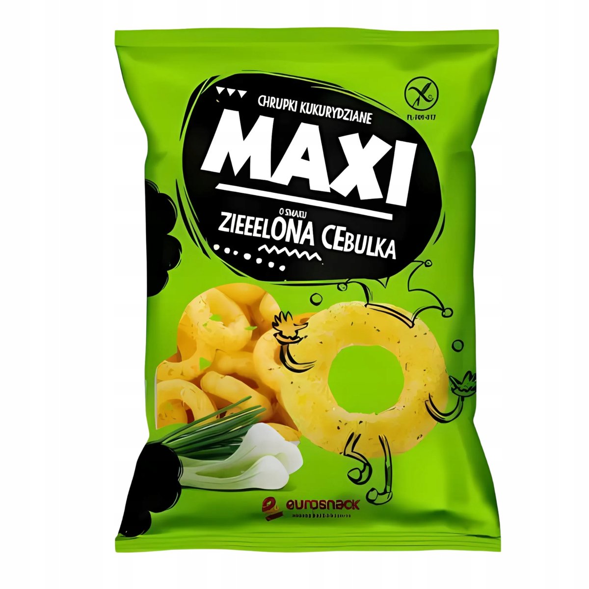 Eurosnack Chrupki Maxi o Smaku Zielonej Cebulki Chrupiące i Lekkie 130G